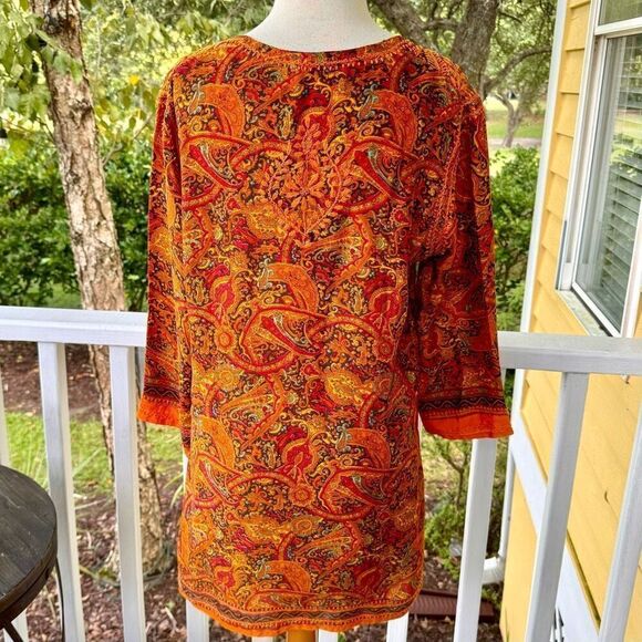 Gretchen Scott Embroidered Tunic Top. Size Small. - Picture 5 of 7